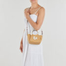 Emporio Armani SHOPPING STRAW S Beige Umh&auml;ngetasche Damen - 6