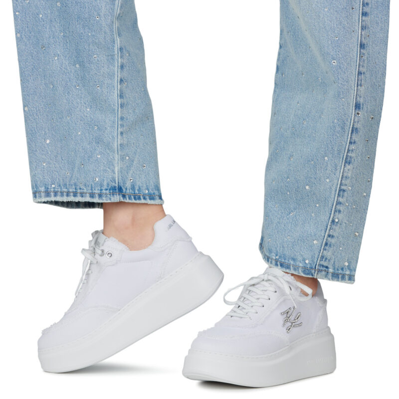 Karl Lagerfeld ANAKAPRI Autograph Mix Lo Bianco Sneakers basse Donna - 8