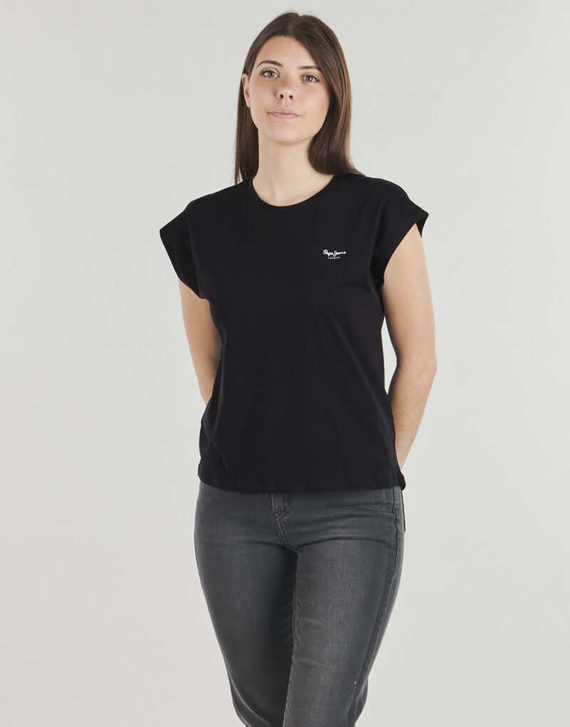 Pepe Jeans T-Shirt BLOOM Schwarzes Damen-T-Shirt mit kurzen &Auml;rmeln - 2