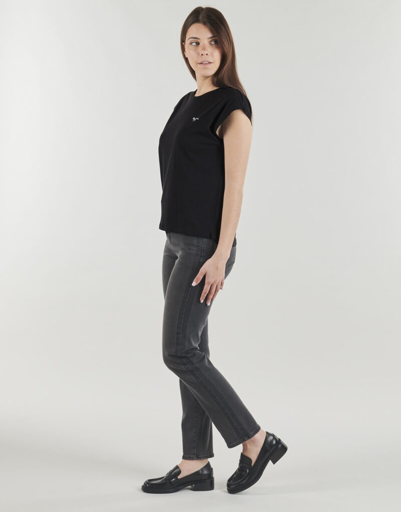Pepe Jeans T-Shirt BLOOM Schwarzes Damen-T-Shirt mit kurzen &Auml;rmeln - 3