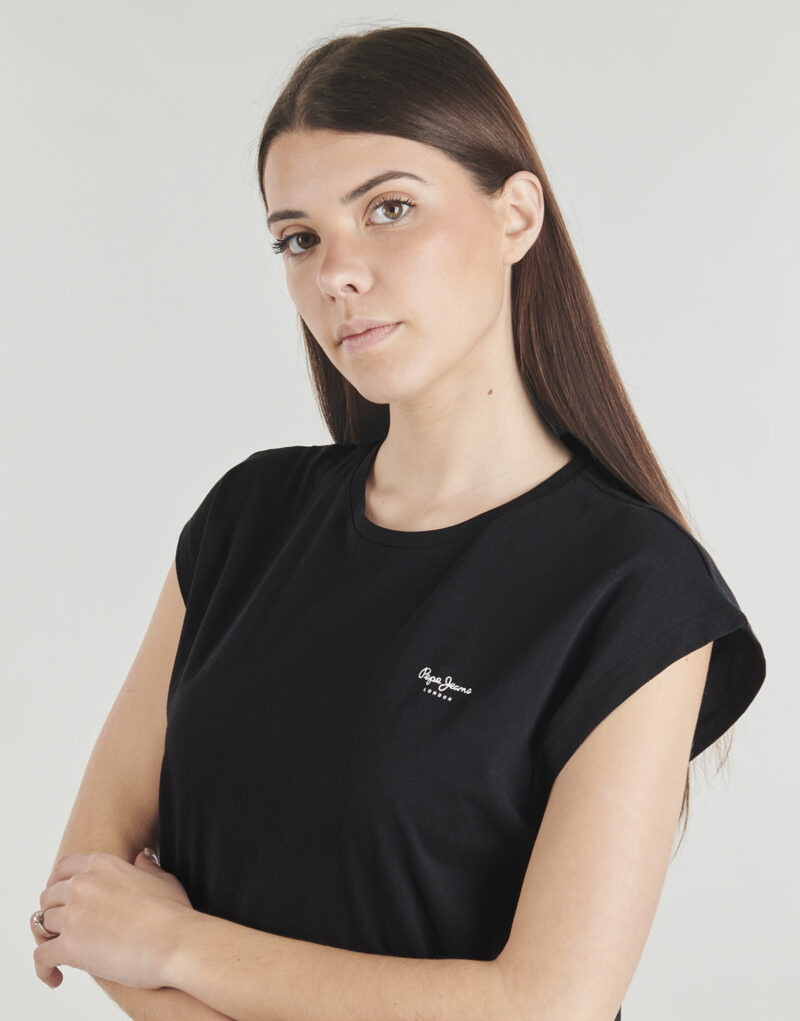 Pepe Jeans T-Shirt BLOOM Schwarzes Damen-T-Shirt mit kurzen &Auml;rmeln - 5