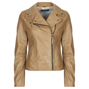 Giacca in pelle  Oakwood  CLIPS  Beige -   Giacche in pelle Donna