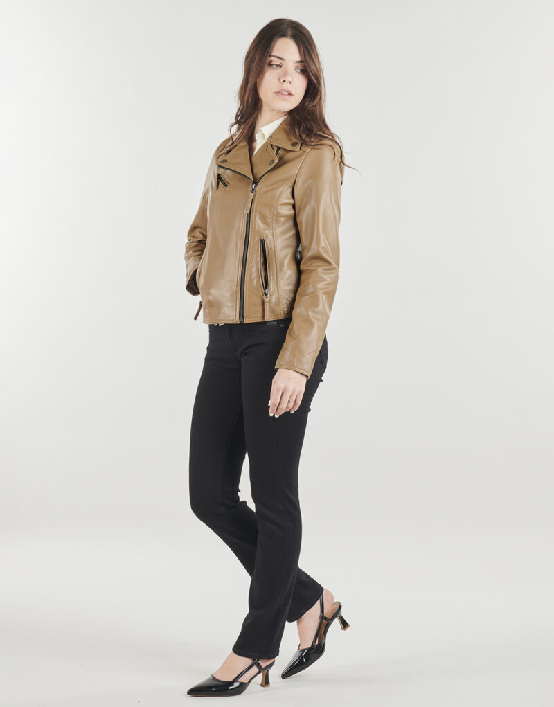 Giacca in pelle Oakwood CLIPS Beige Giacche in pelle Donna - 3