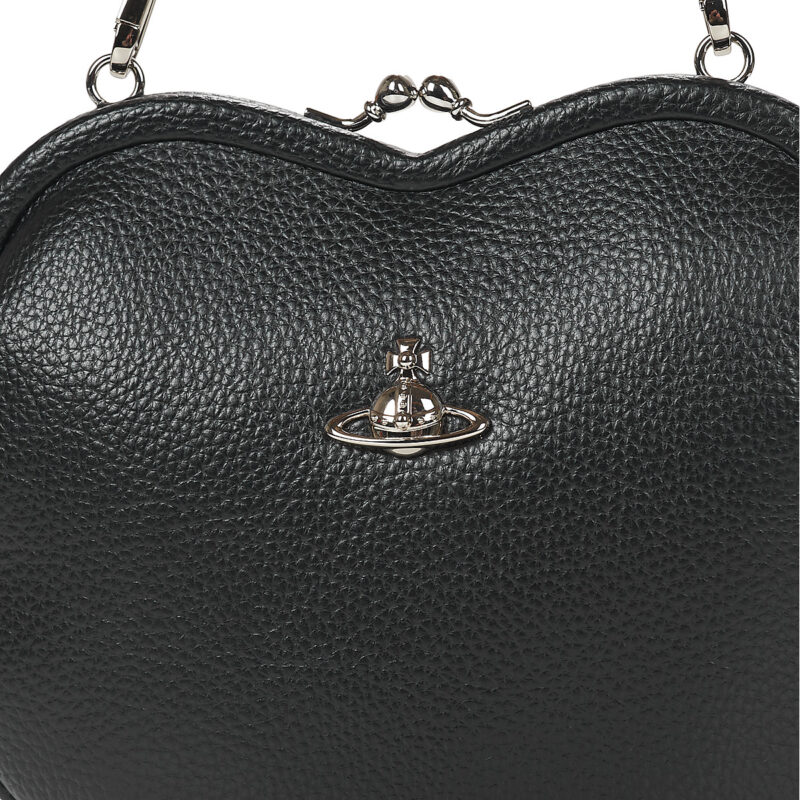 Vivienne Westwood BELLE HEART FRAME PURSE Sacs bandouli&egrave;re noirs pour femmes - 4