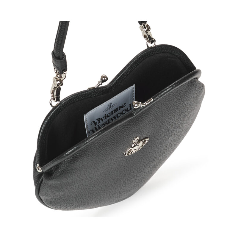 Vivienne Westwood BELLE HEART FRAME PURSE Sacs bandouli&egrave;re noirs pour femmes - 5