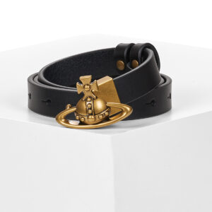 Cintura  Vivienne Westwood  SMALL ORB BUCKLE BELT  Nero -  Cinture Donna