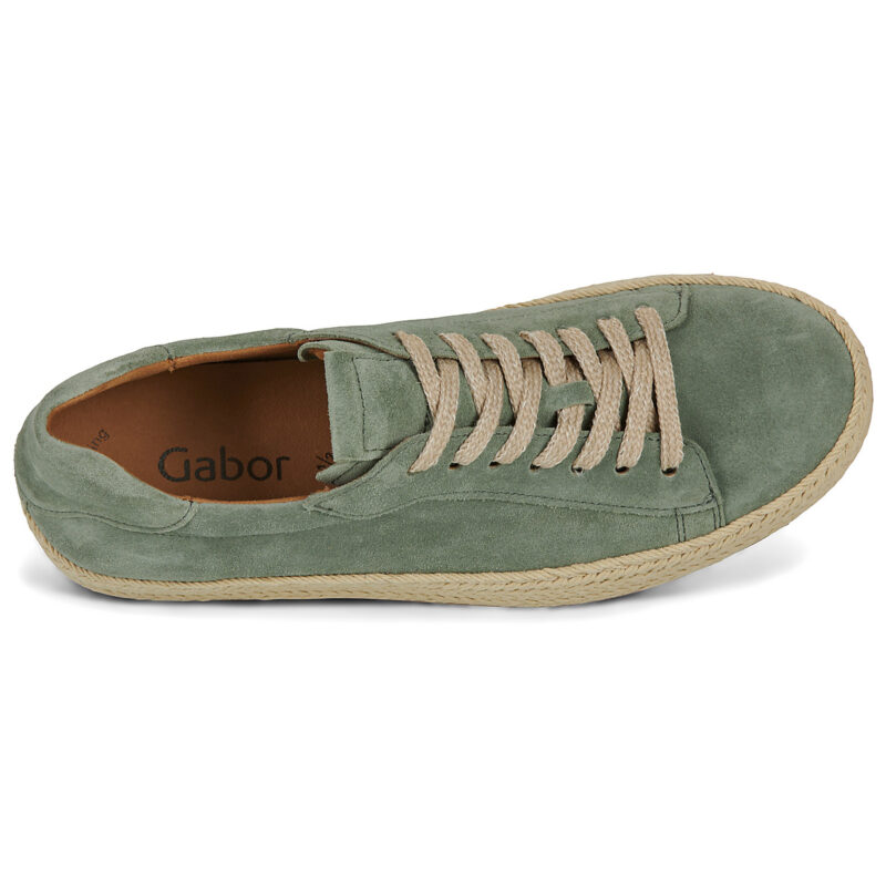 Gabor MARGAUX Gr&uuml;ne Low-Sneaker f&uuml;r Damen - Gr&ouml;&szlig;e 6