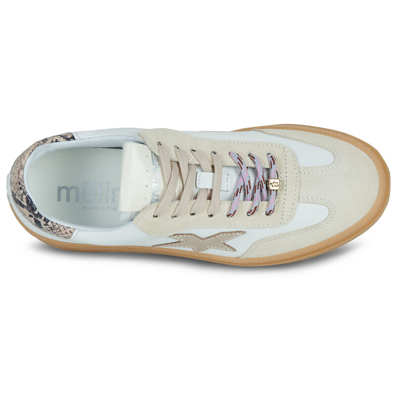 Meline 525D-Z-92 Wei&szlig;e Low-Sneaker f&uuml;r Damen - Gr&ouml;&szlig;e 6