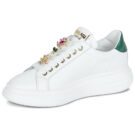 Meline 665ACC-BI-12 Wei&szlig;e Low-Sneaker f&uuml;r Damen - Gr&ouml;&szlig;e 4