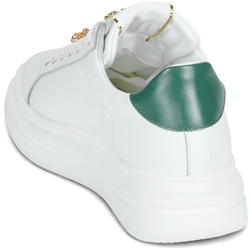 Meline 665ACC-BI-12 Wei&szlig;e Low-Sneaker f&uuml;r Damen - Gr&ouml;&szlig;e 5