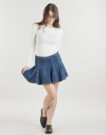 faldas cortas Levis Minifalda Godet azul para mujer - 2