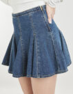 faldas cortas Levis Minifalda Godet azul para mujer - 5