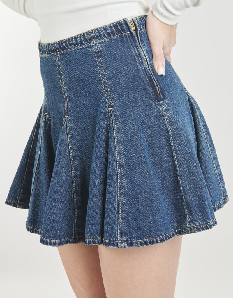 faldas cortas Levis Minifalda Godet azul para mujer - 5