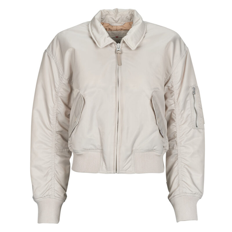Giubbotto  Levis  BOWIE CROP BOMBER  Beige -  Giubbotti Donna - 1