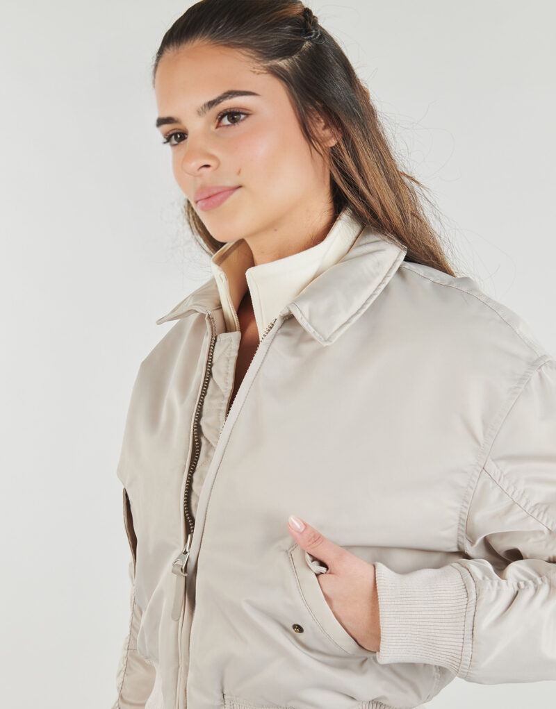 Giubbotto  Levis  BOWIE CROP BOMBER  Beige -  Giubbotti Donna - 5