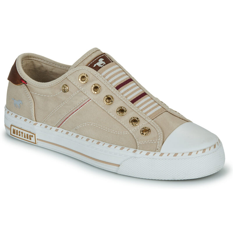 Mustang 26M0152002-BEIGE Beige Damen-Sneaker, niedrig geschnitten - Gr&ouml;&szlig;e 1