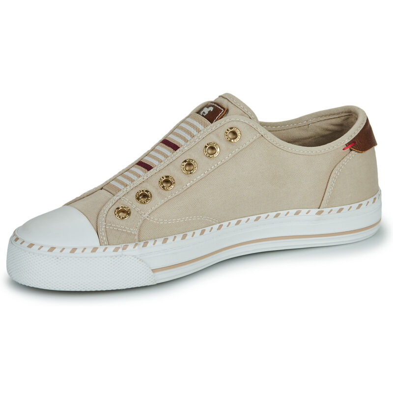 Mustang 26M0152002-BEIGE Beige Damen-Sneaker, niedrig geschnitten - Gr&ouml;&szlig;e 4