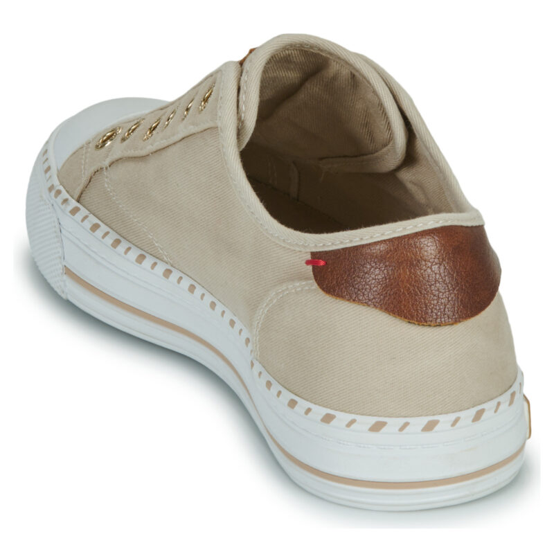 Mustang 26M0152002-BEIGE Beige Damen-Sneaker, niedrig geschnitten - Gr&ouml;&szlig;e 5