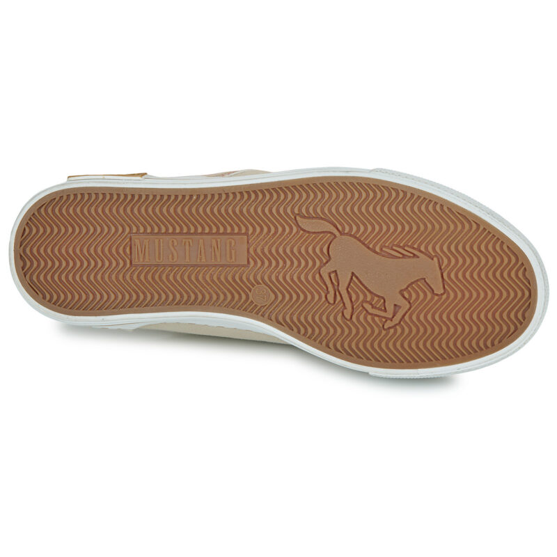 Mustang 26M0152002-BEIGE Beige Damen-Sneaker, niedrig geschnitten - Gr&ouml;&szlig;e 7