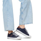 Mustang 26M0152004-NAVY Blaue Damen-Sneaker, niedrig geschnitten - Gr&ouml;&szlig;e 8