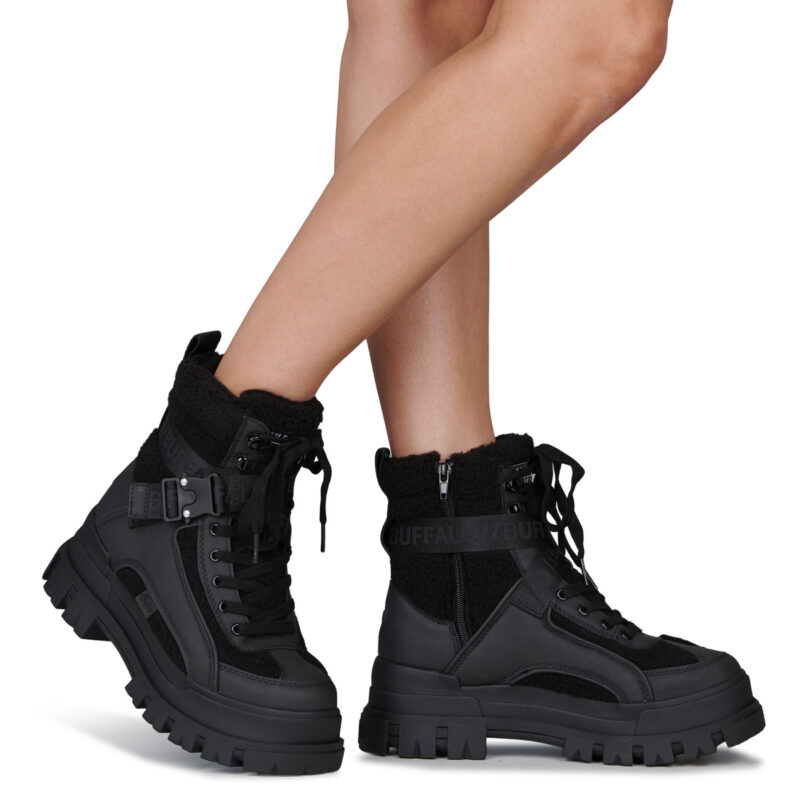 Buffalo  ASPHA COM1 WARM  Nero -  Stivaletti Donna - 8