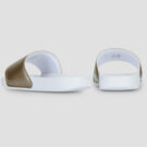 Lacoste SERVE SLIDES 0.0 Goldene Damenpantoffeln - Gr&ouml;&szlig;e 3
