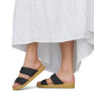 Crocs  BROOKLYN BUCKLE LOW LOW  Nero -  Ciabatta Donna - 8