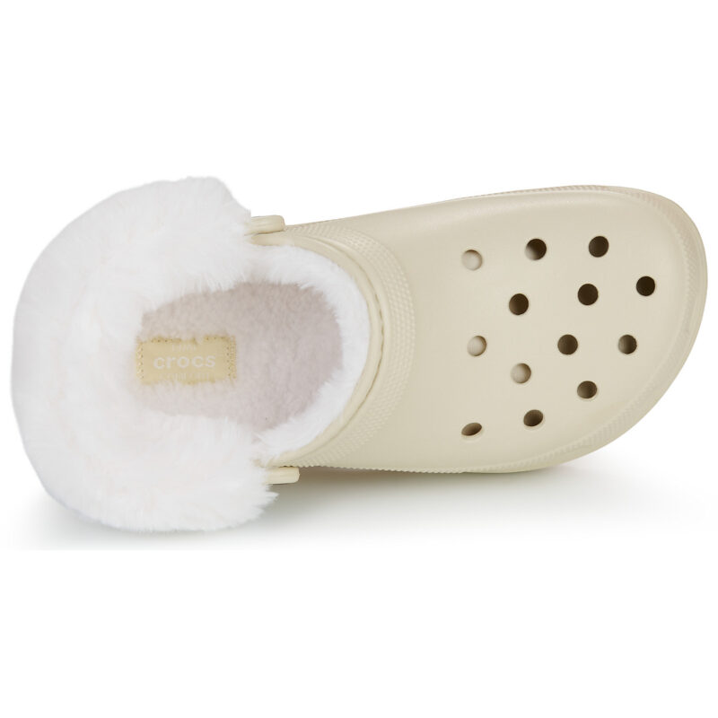 Crocs CLASSIC PLATFORM FUZZ LINED CG Bianco Zoccoli Donna - 6