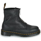 Dr. Martens 1460 Front Zip Black Virginia Nero Stiefel Damen - 2