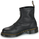 Dr. Martens 1460 Front Zip Black Virginia Nero Stiefel Damen - 4