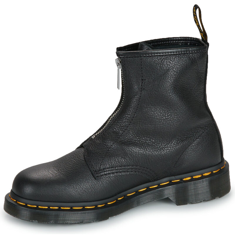 Dr. Martens 1460 Front Zip Black Virginia Nero Stiefel Damen - 4