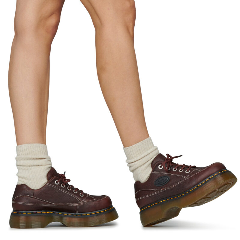 Dr. Martens Buzz 5i Dark Brown Grizzly Brown Derby Women - 8
