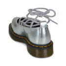 Dr. Martens Elphie II Lace Up Silver Metallic Patent Lamper Argento Ballerine Donna - 5