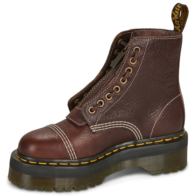 Dr. Martens Sinclair Flower Dark Brown Grizzly Marrone Stivaletti Donna - 4