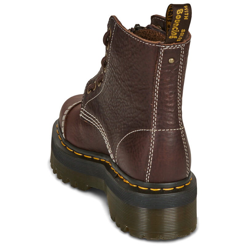 Dr. Martens Sinclair Flower Dark Brown Grizzly Marrone Stivaletti Donna - 5