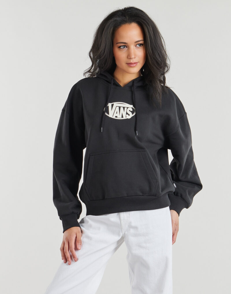 Felpe con cappuccio Vans OVAL LOGO RETRO PO Nero Felpe con cappuccio Donna - 2