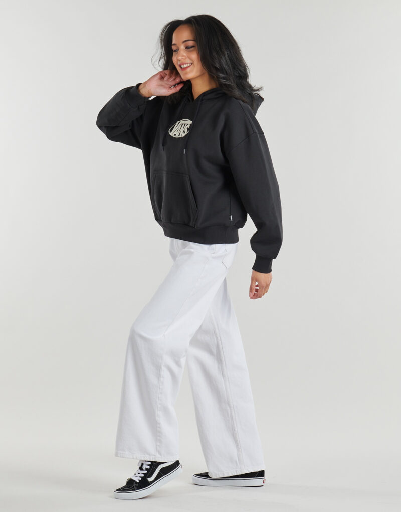 Felpe con cappuccio Vans OVAL LOGO RETRO PO Nero Felpe con cappuccio Donna - 3