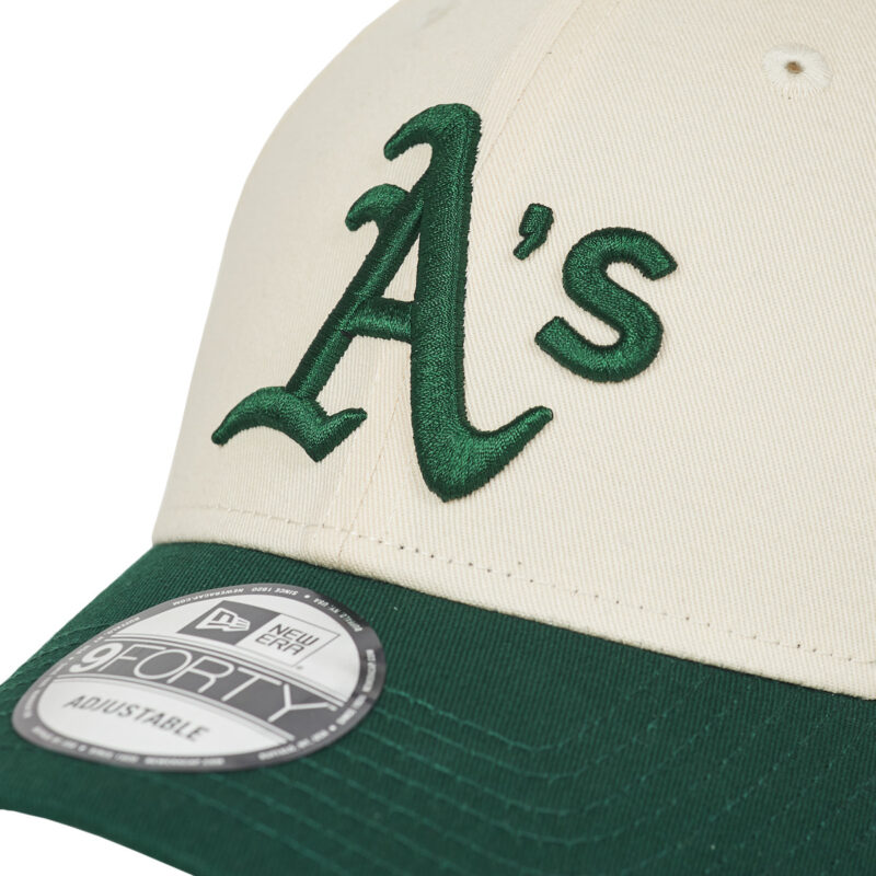 Casquette New Era COLOURBLOCK 9FORTY&reg; OAKLAND ATHLETICS verte pour homme - 3