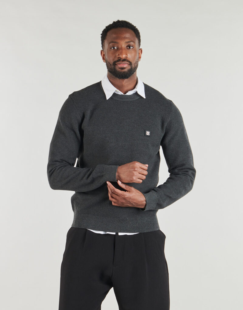 Pullover HUGO Setal Herrenpullover in Grau - 2