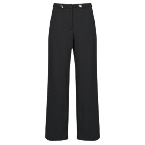 Pantaloni morbidi / Pantaloni alla zuava    VIPERI RW BUTTON DETAIL WIDE  Nero