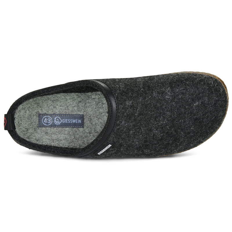 Giesswein Woll-Clog Schwarz Hausschuhe Herren - 6