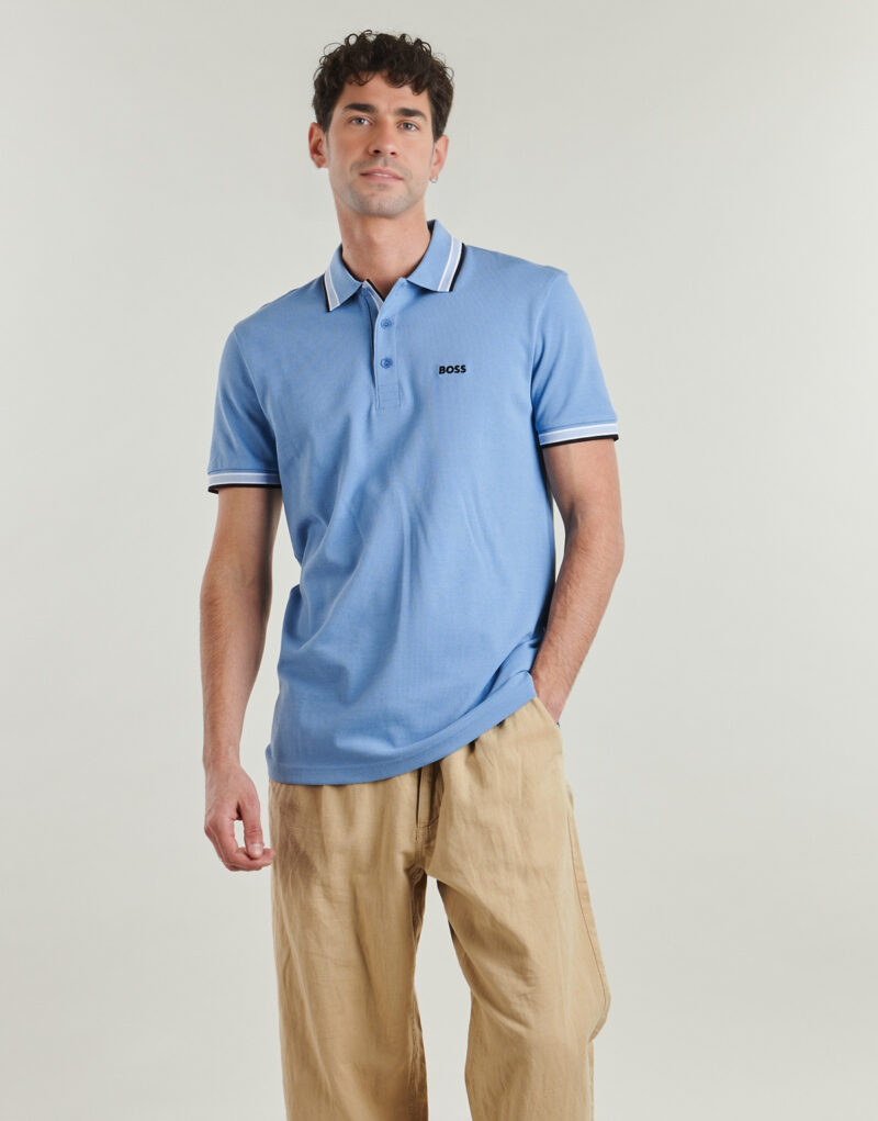 BOSS Paddy Blue Polo Herren-Polohemd - Gr&ouml;&szlig;e 2