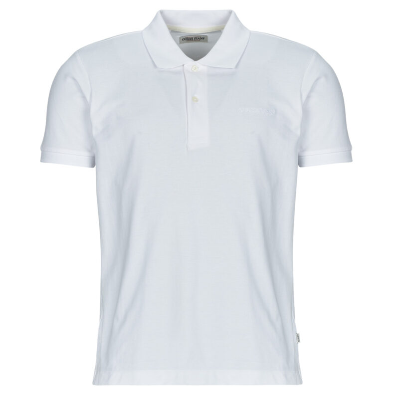 Polo Guess SS EMBRO LOGO POLO Polo Homme Blanc - 1