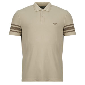 Polo uomo Guess  SS WASHED PRINTED POLO  Beige Guess 7625826053585