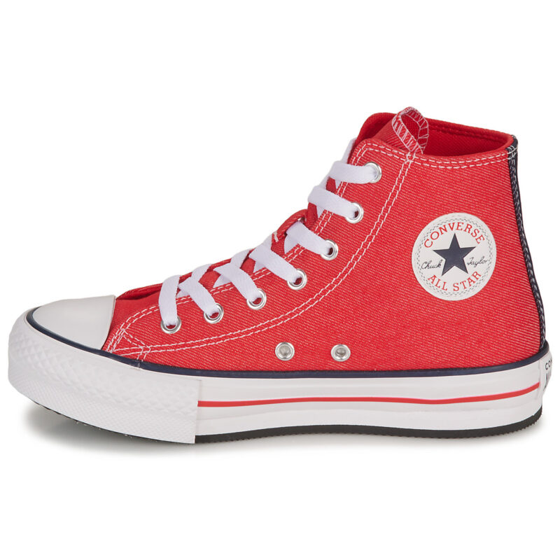 Converse YOUTH CONVERSE CHUCK TAYLOR ALL STAR EVA LIFT PLATFORM RETRO DEN Rosso Sneakers Bambino - 4