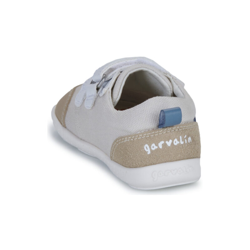 Garvalin Zapatillas de lona suave color beige para niños - 5