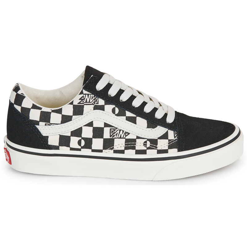 Vans Old Skool Geo Check Schwarz-Wei&szlig;e Sneaker Kindergr&ouml;&szlig;e 2