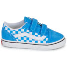 Vans Old Skool V COLOR THEORY CHECKERBOARD Bright Azure Blu Sneakers Bambino - 2