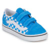 Scarpe bambini ragazzo Vans  Old Skool V COLOR THEORY CHECKERBOARD Bright Azure  Blu Vans 198266393810