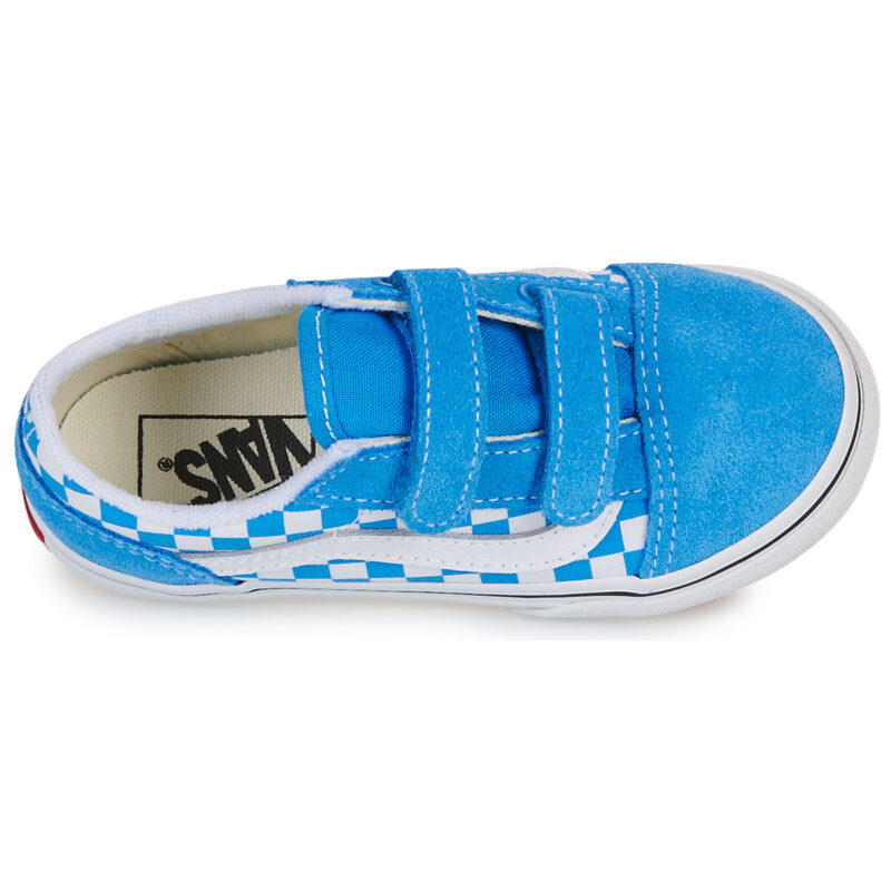 Vans Old Skool V COLOR THEORY CHECKERBOARD Bright Azure Blu Sneakers Bambino - 6
